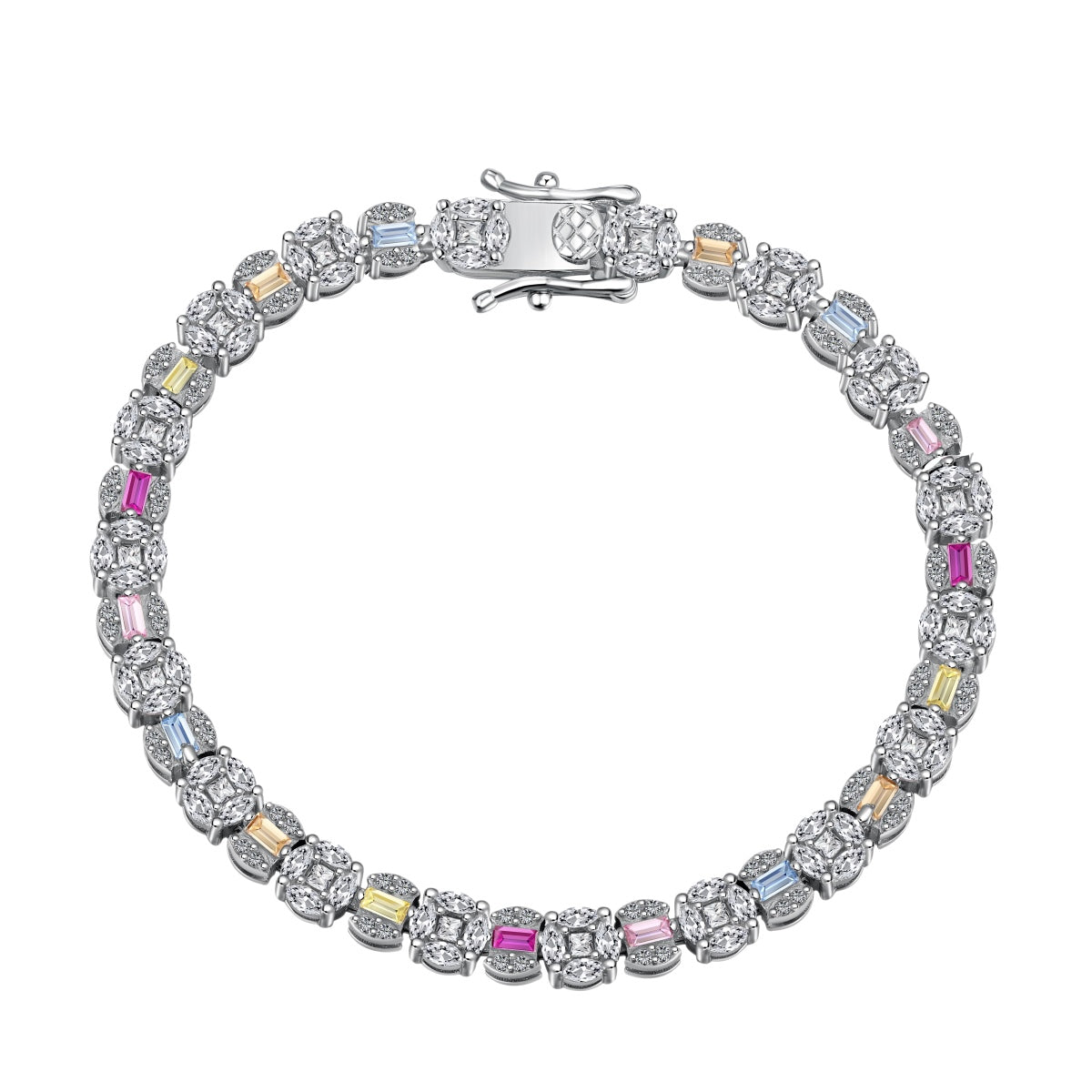 [CharmAmor]Dazzling Radiant Multi Cut Daily Bracelet
