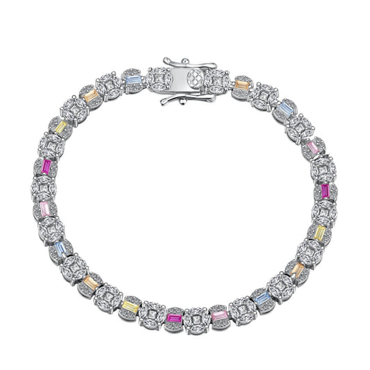 [CharmAmor]Dazzling Radiant Multi Cut Daily Bracelet