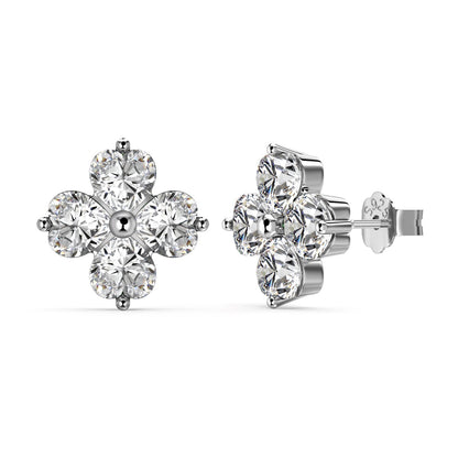 [CharmAmor]Four-Leaf Clover Ball Earrings