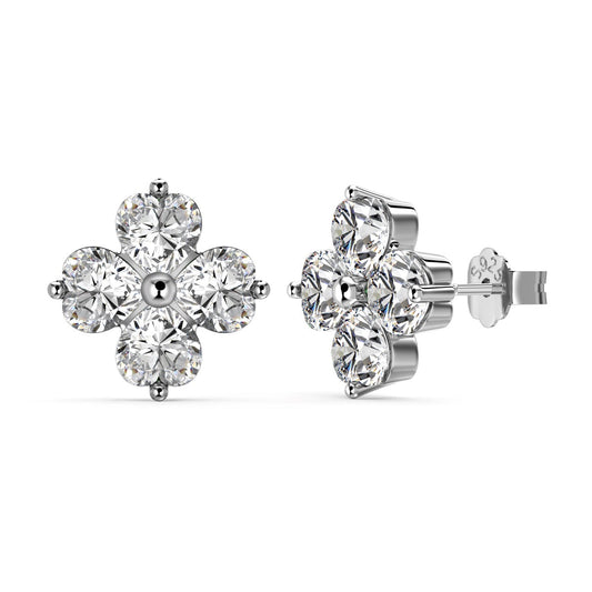 [CharmAmor]Four-Leaf Clover Ball Earrings