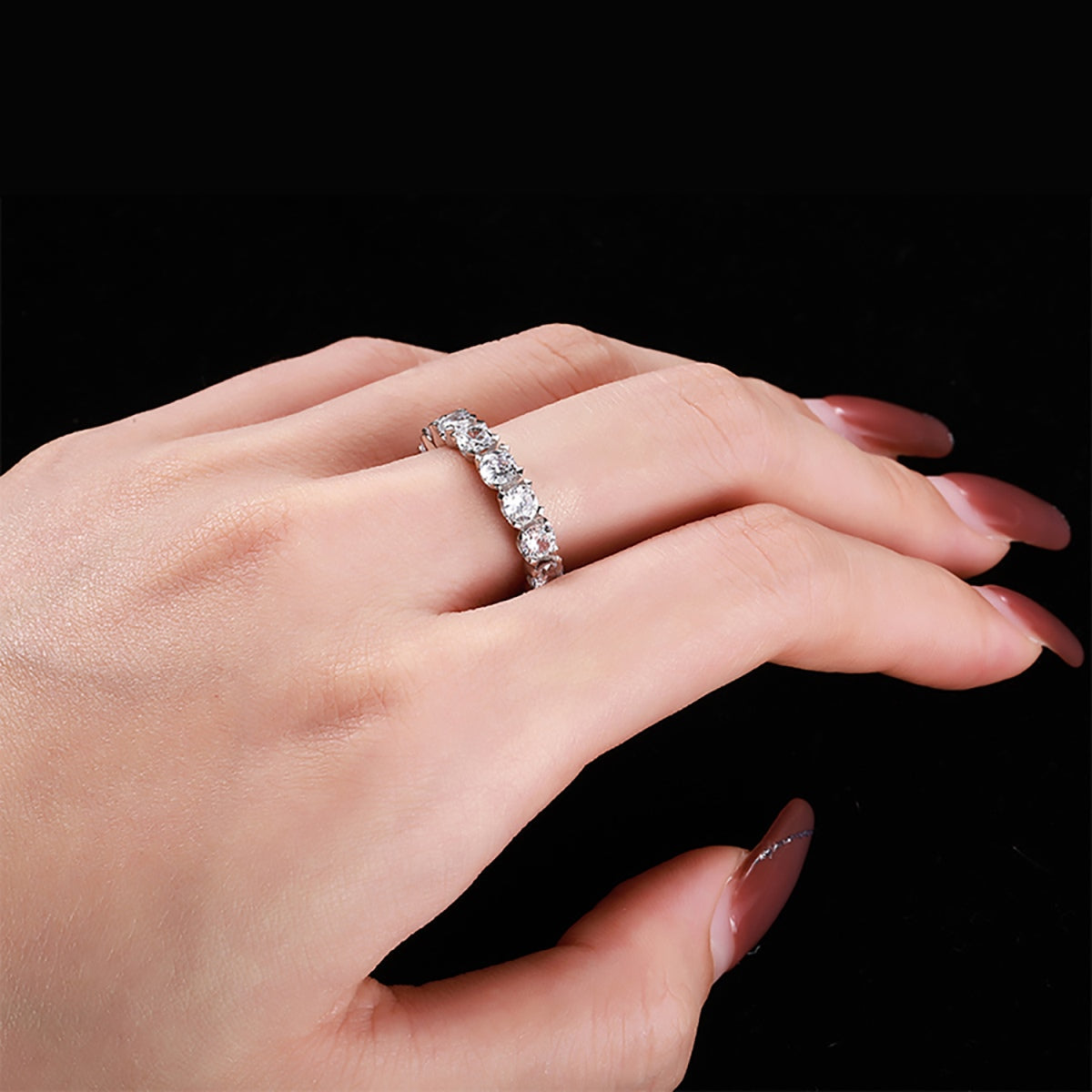 [CharmAmor]Eternity Round Cut Tennis Ring