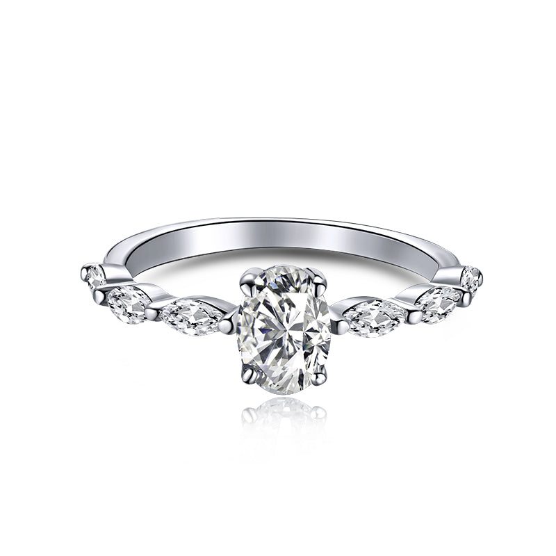 [CharmAmor]0.75 Carat Luxurious Vibrant Elongated Cushion Cut Daily Ring