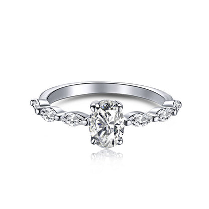[CharmAmor]0.75 Carat Luxurious Vibrant Elongated Cushion Cut Daily Ring