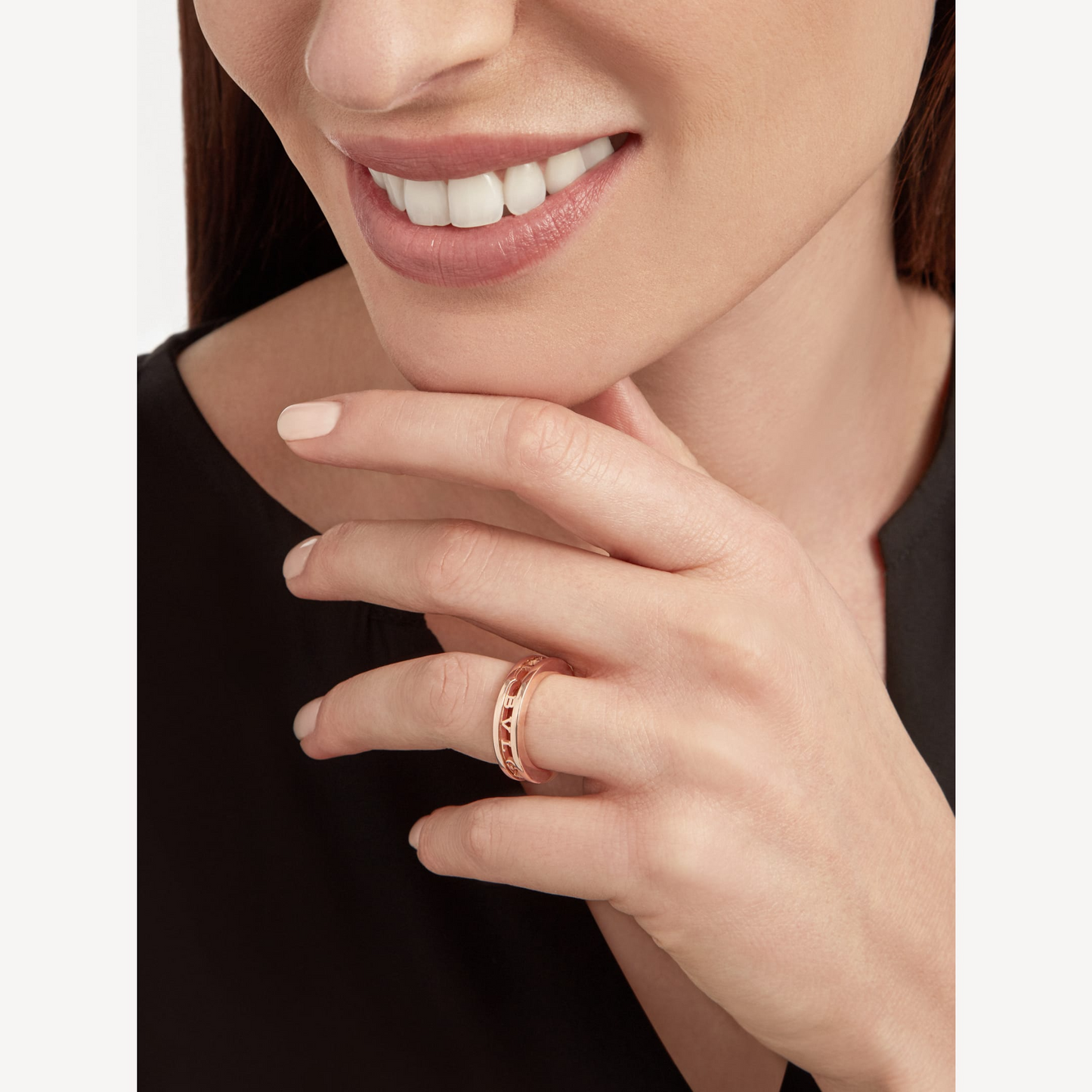 [CharmAmor]ZERO 1 ONE-BAND WITH OPENWORK LOGO SPIRAL RING