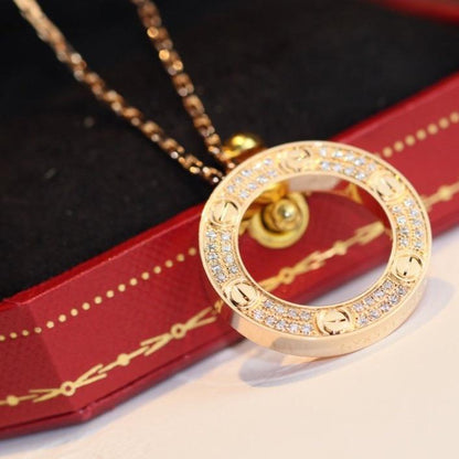 [CharmAmor]LOVE NECKLACE ADJUSTABLE ROSE GOLD