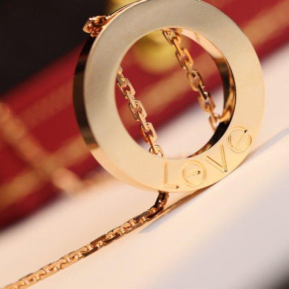 [CharmAmor]LOVE NECKLACE ADJUSTABLE ROSE GOLD