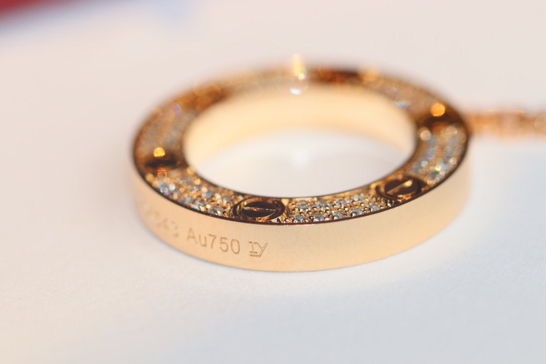 [CharmAmor]LOVE NECKLACE ADJUSTABLE ROSE GOLD