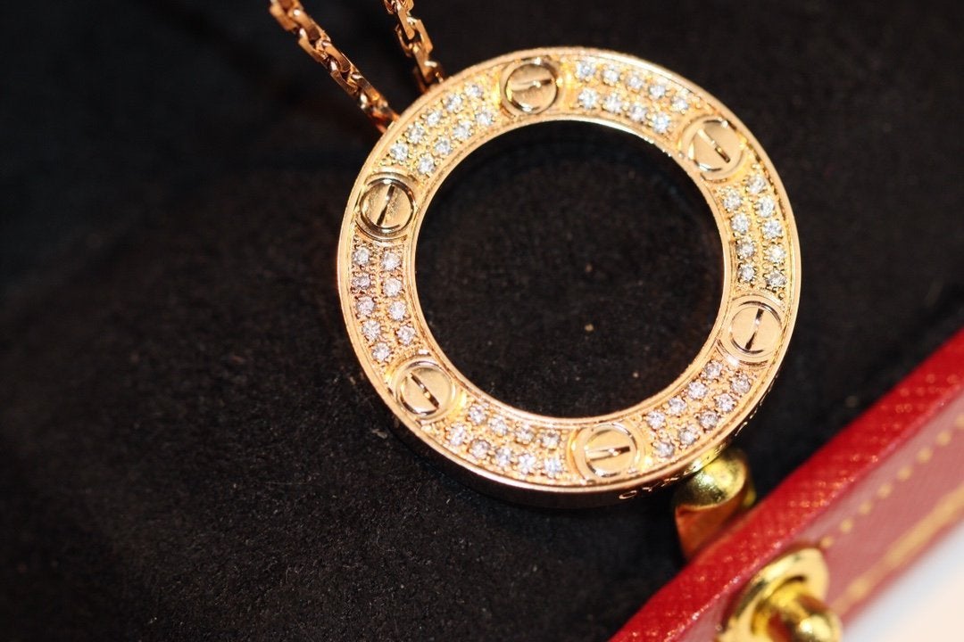 [CharmAmor]LOVE NECKLACE ADJUSTABLE ROSE GOLD
