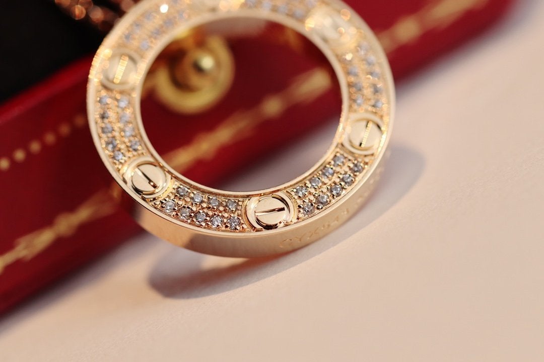 [CharmAmor]LOVE NECKLACE ADJUSTABLE ROSE GOLD