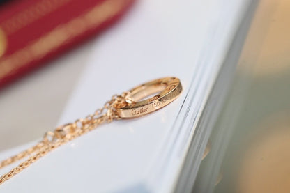 [CharmAmor]LOVE NECKLACE ADJUSTABLE ROSE GOLD 2 DIAMOND