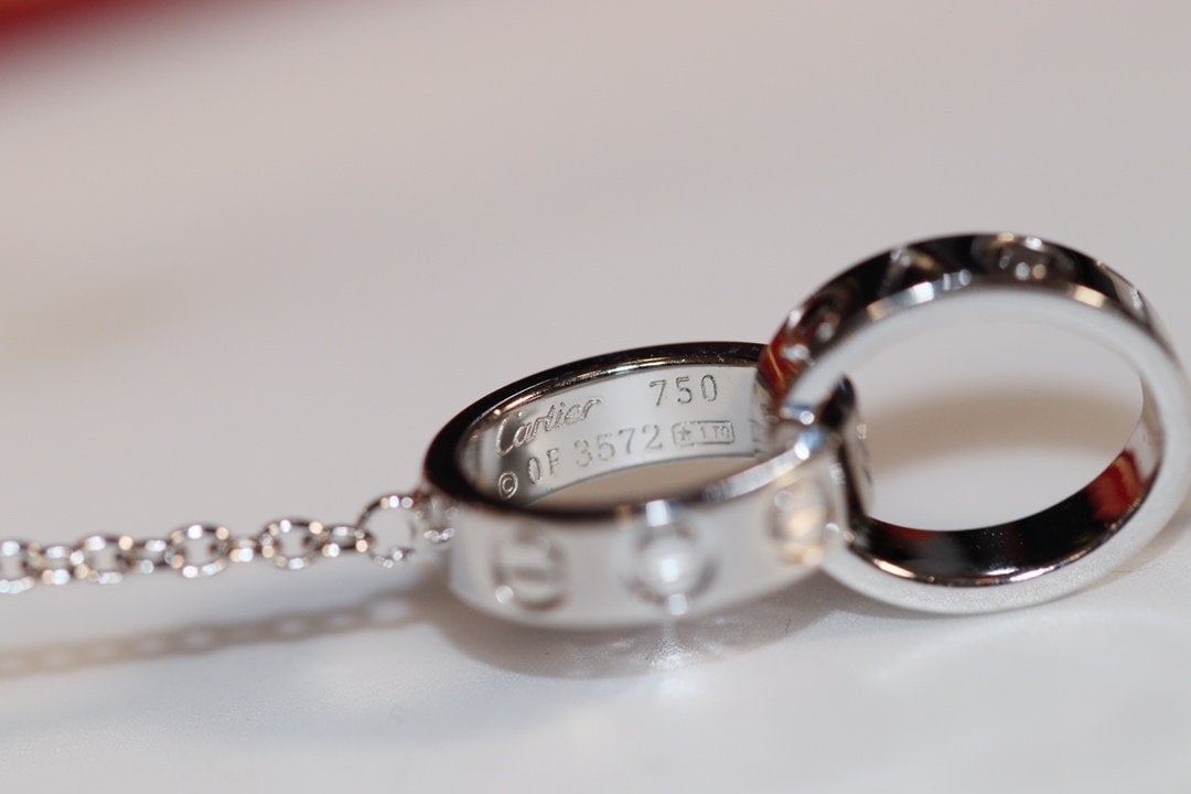[CharmAmor]LOVE NECKLACE PINK GOLD AND SILVER