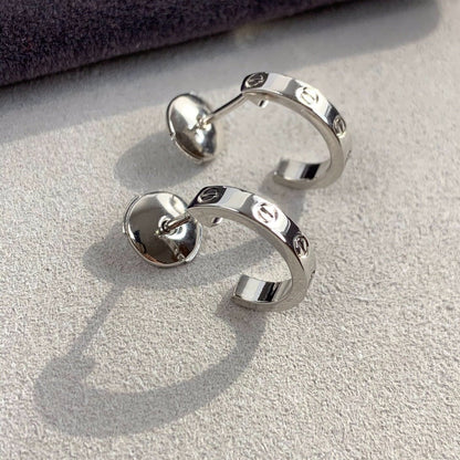 [CharmAmor]LOVE EARRINGS 2.65MM SILVER