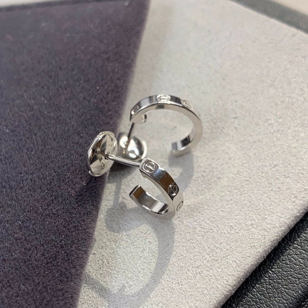[CharmAmor]LOVE EARRINGS 2.65MM SILVER