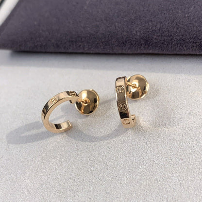 [CharmAmor]LOVE EARRINGS 2.65MM PINK GOLD