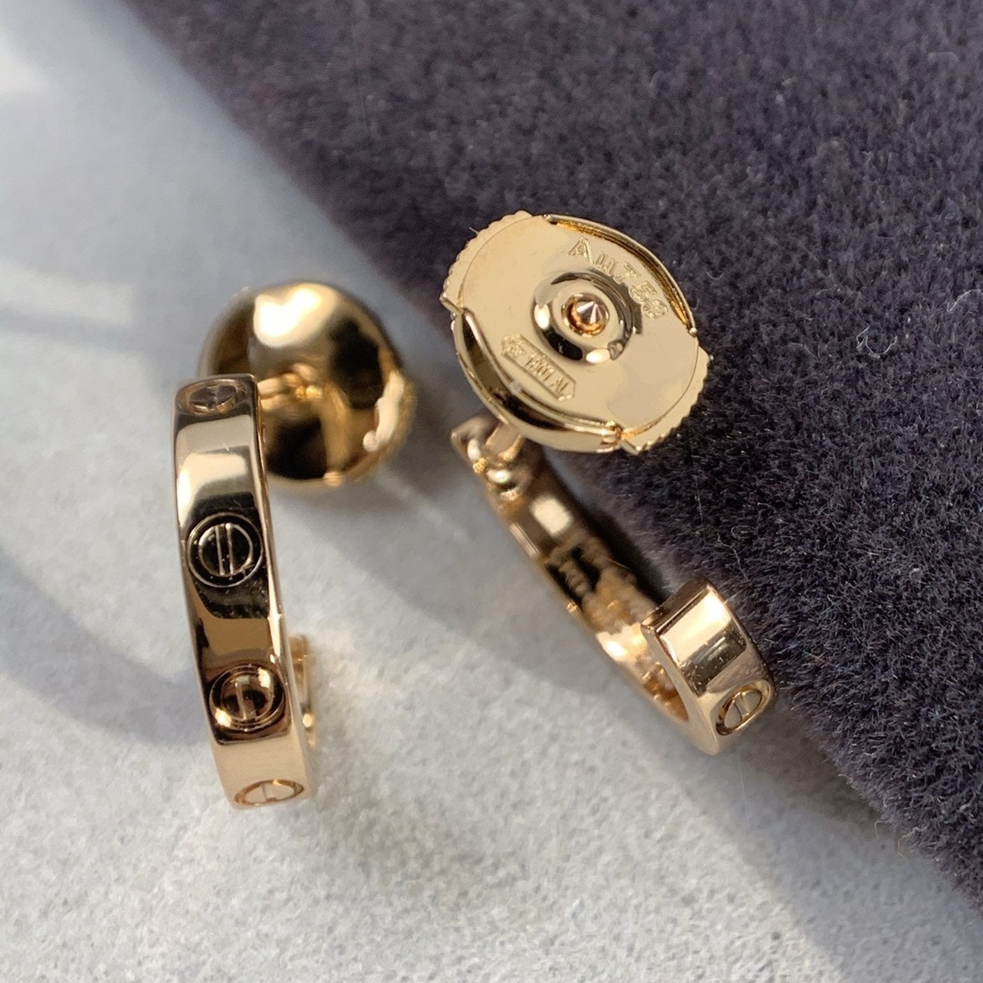 [CharmAmor]LOVE EARRINGS 2.65MM PINK GOLD