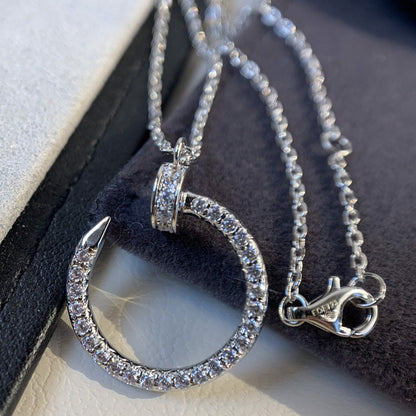 [CharmAmor]JUSTE NECKLACE SILVER DIAMONDS