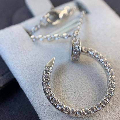 [CharmAmor]JUSTE NECKLACE SILVER DIAMONDS