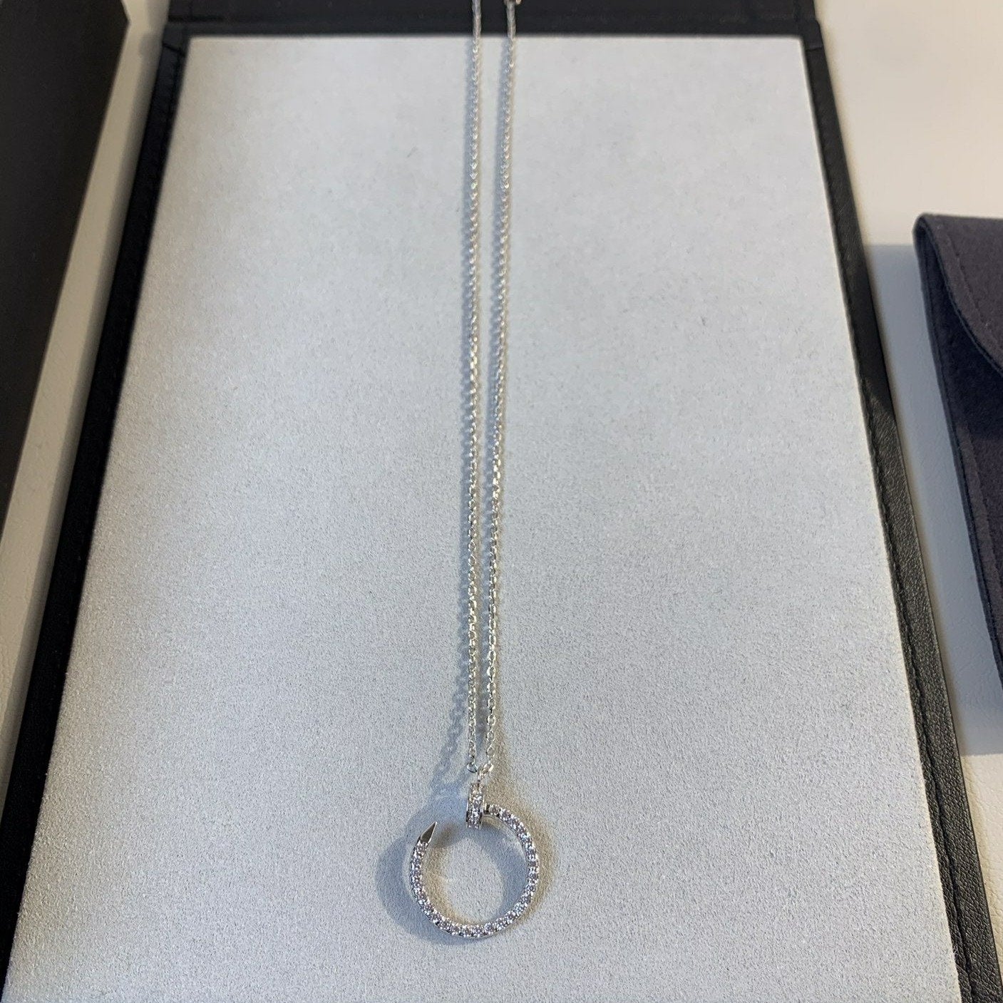 [CharmAmor]JUSTE NECKLACE SILVER DIAMONDS