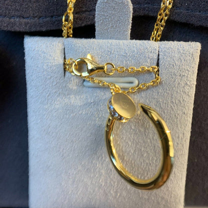[CharmAmor]JUSTE NECKLACE GOLD DIAMONDS