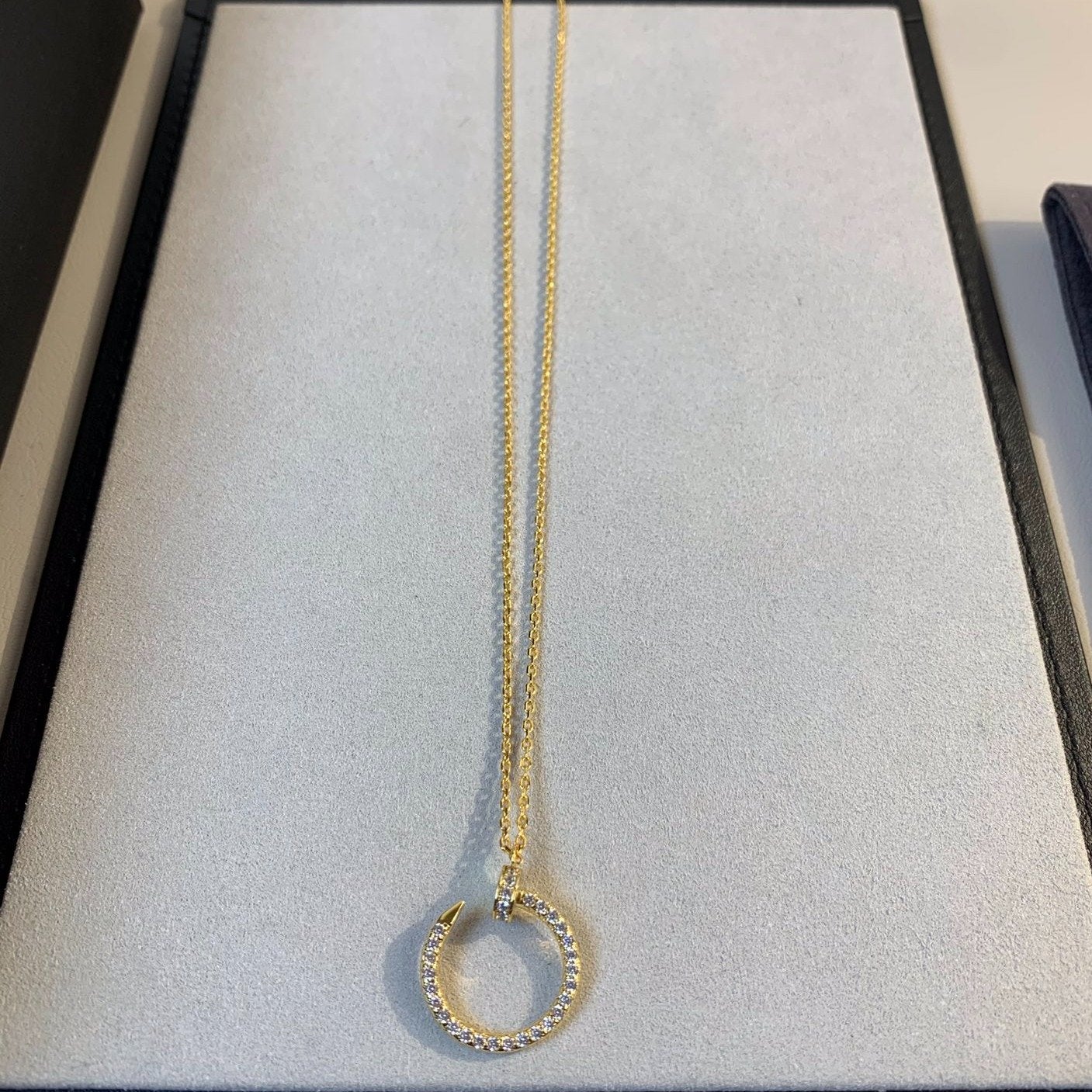 [CharmAmor]JUSTE NECKLACE GOLD DIAMONDS