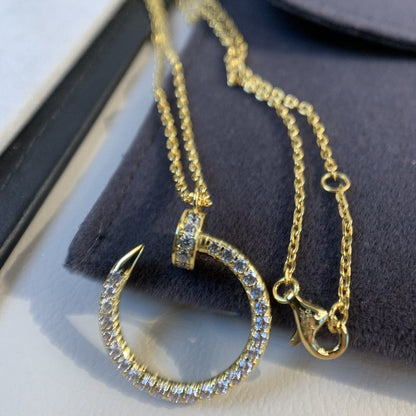 [CharmAmor]JUSTE NECKLACE GOLD DIAMONDS
