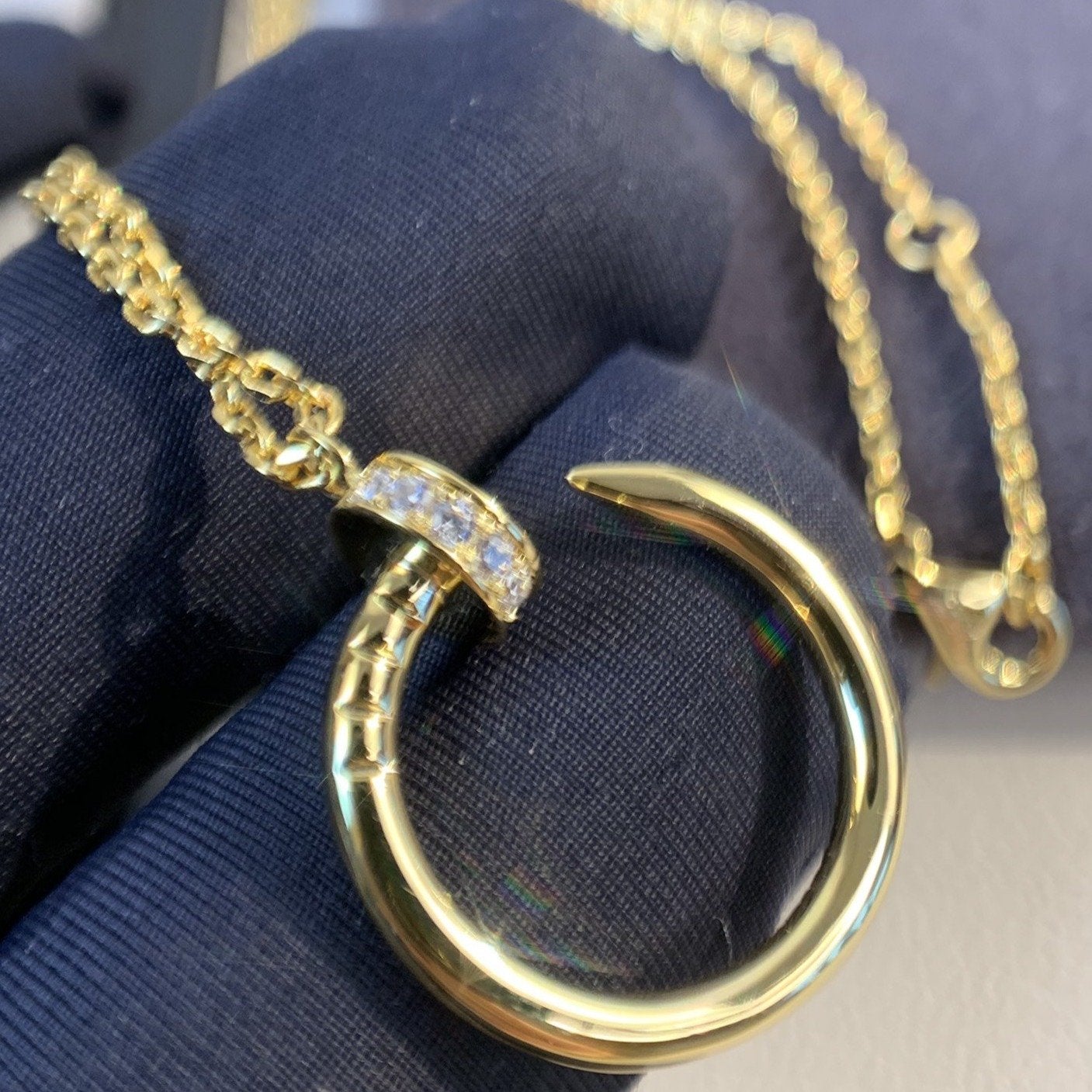 [CharmAmor]JUSTE NECKLACE GOLD DIAMONDS