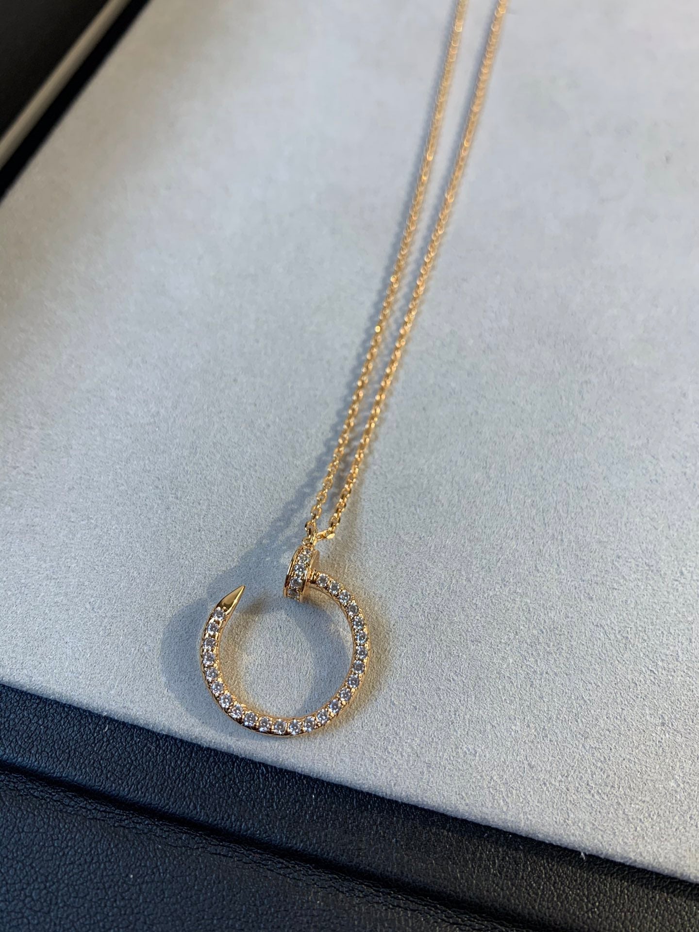 [CharmAmor]JUSTE NECKLACE PINK GOLD DIAMONDS