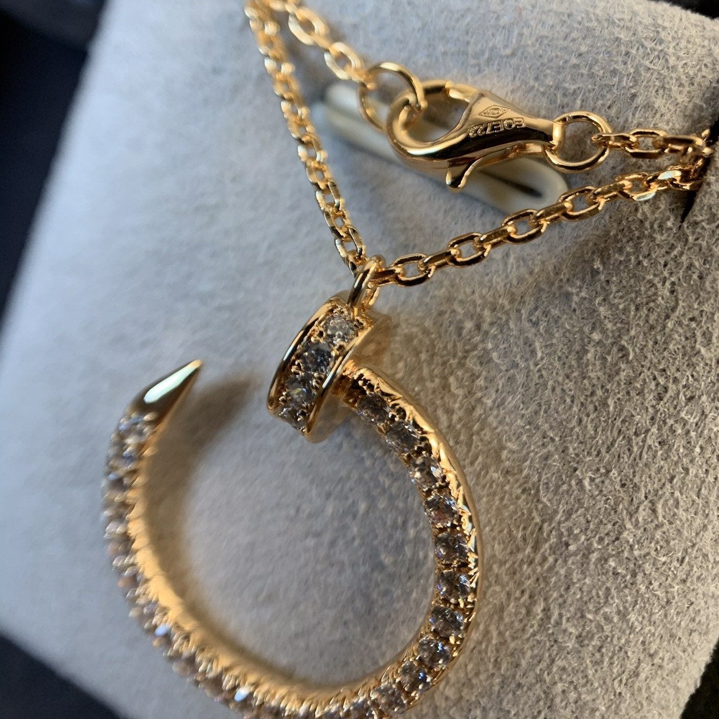 [CharmAmor]JUSTE NECKLACE PINK GOLD DIAMONDS