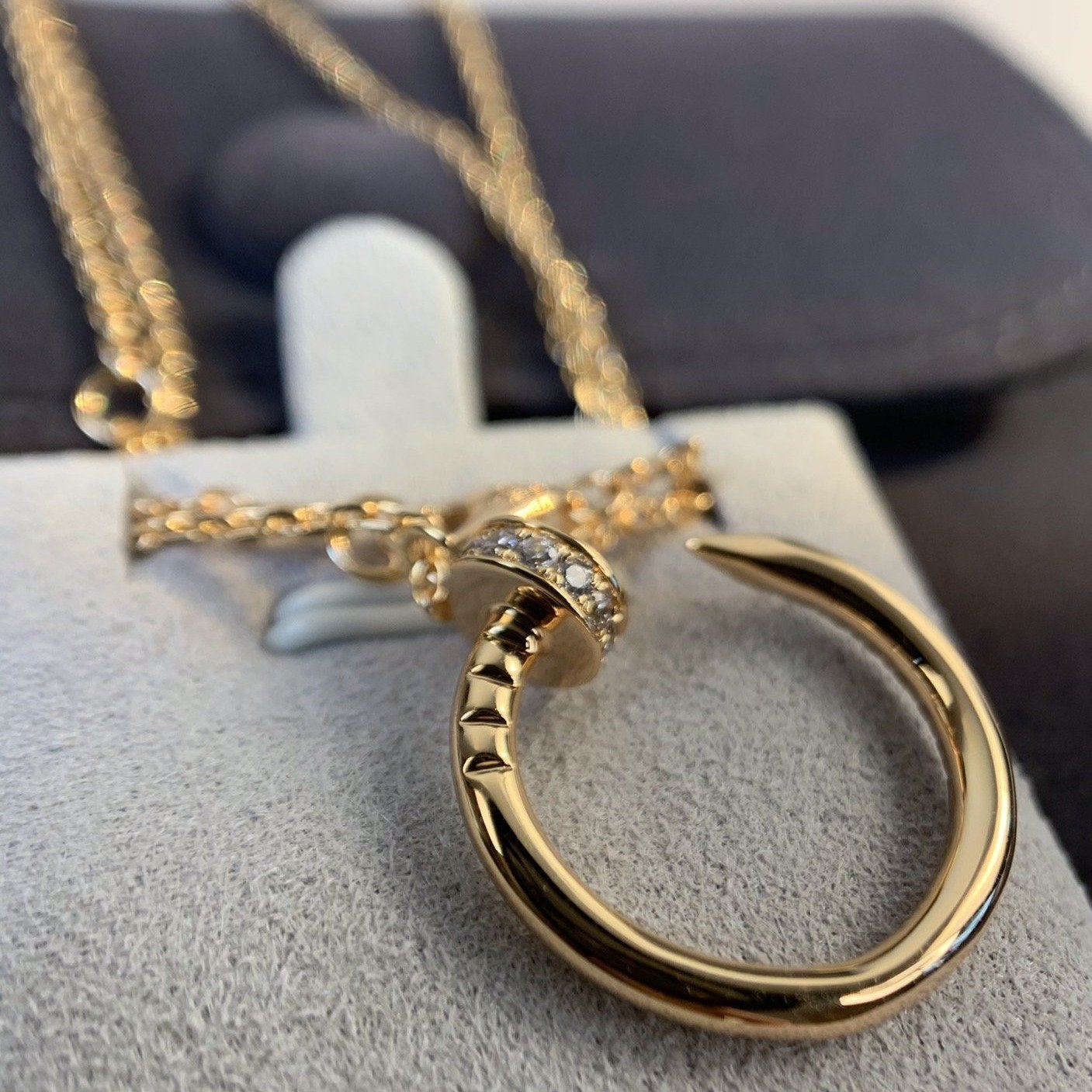 [CharmAmor]JUSTE NECKLACE PINK GOLD DIAMONDS