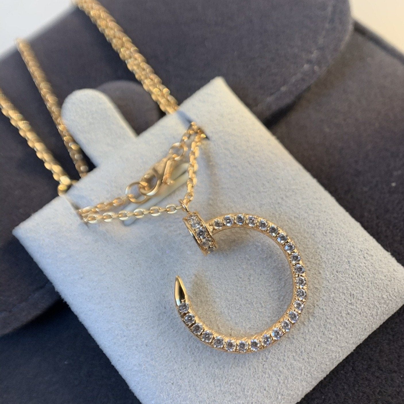 [CharmAmor]JUSTE NECKLACE PINK GOLD DIAMONDS