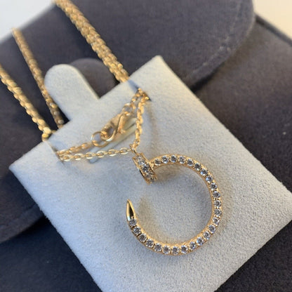 [CharmAmor]JUSTE NECKLACE PINK GOLD DIAMONDS