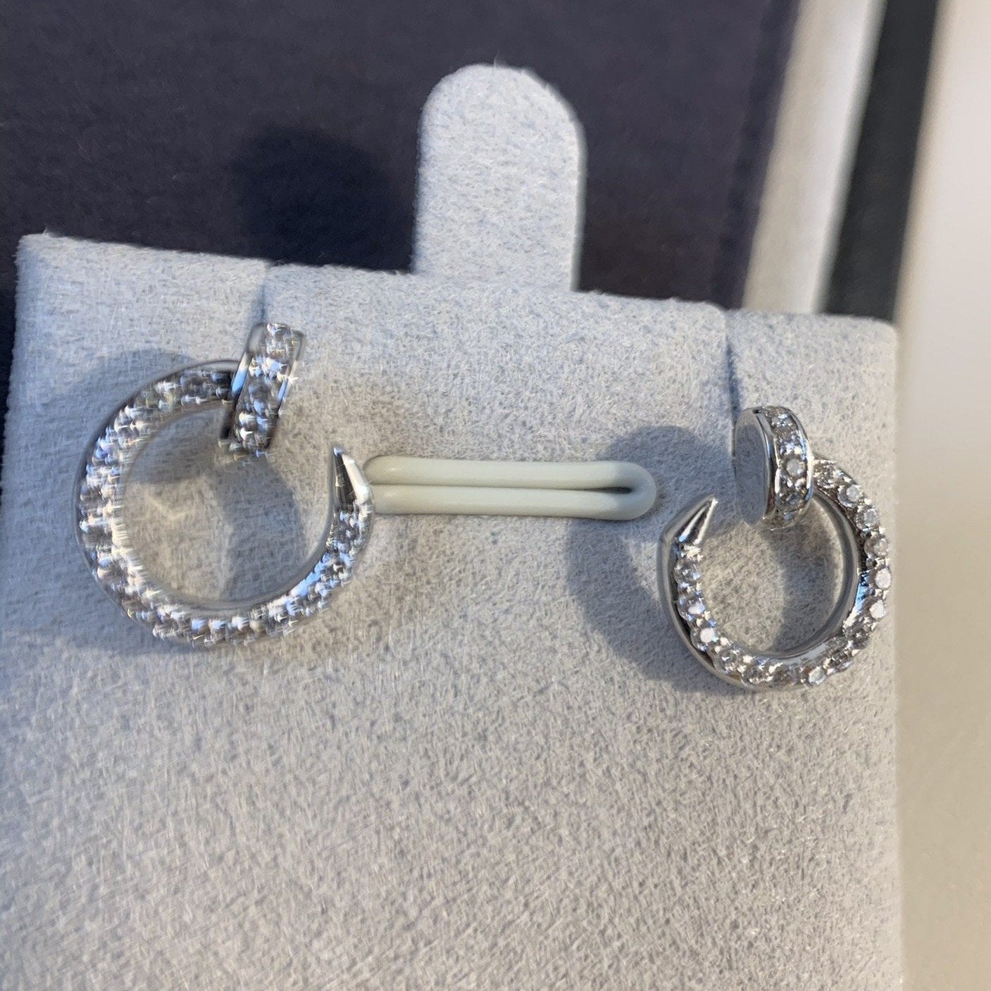 [CharmAmor]JUSTE EARRINGS SILVER DIAMONDS