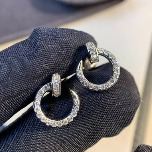 [CharmAmor]JUSTE EARRINGS SILVER DIAMONDS