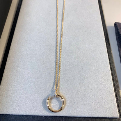 [CharmAmor]JUSTE NECKLACE PINK GOLD