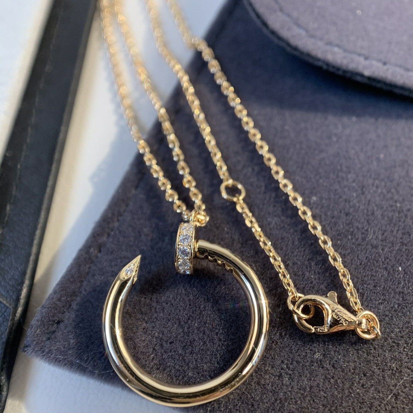 [CharmAmor]JUSTE NECKLACE PINK GOLD