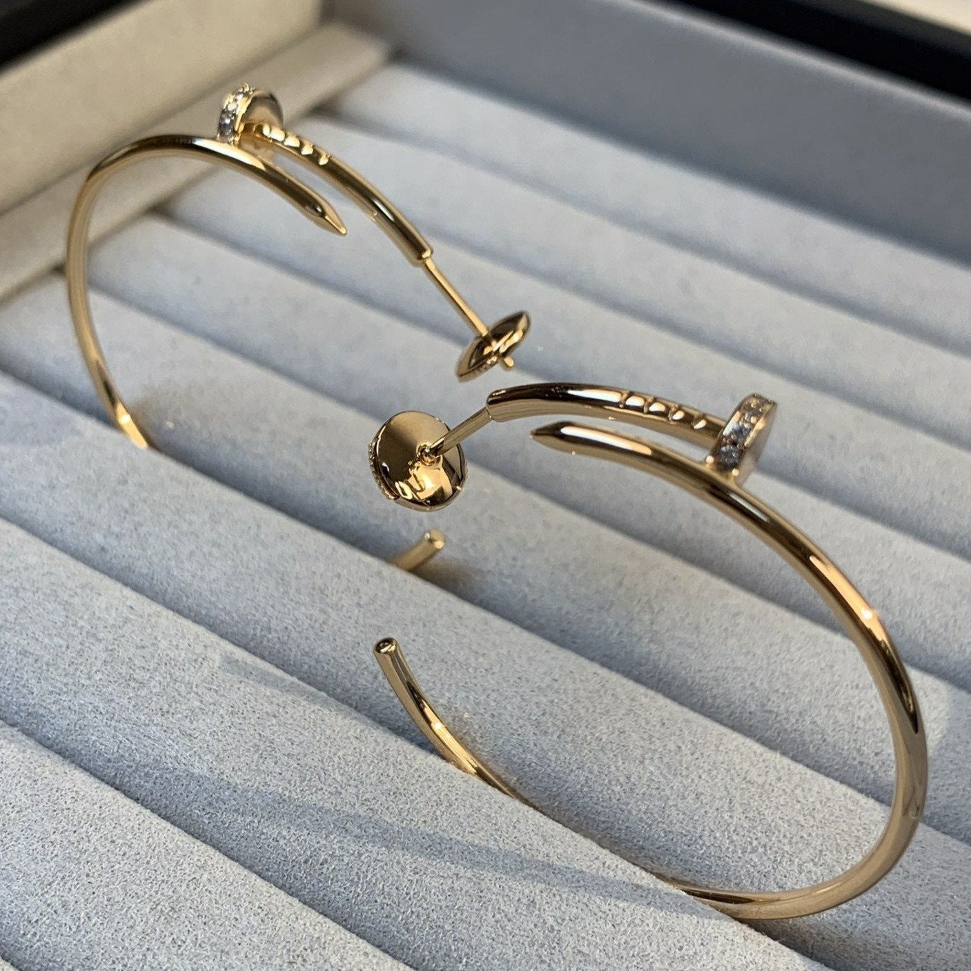 [CharmAmor]JUSTE EARRINGS GOLD DIAMONDS 1.8MM