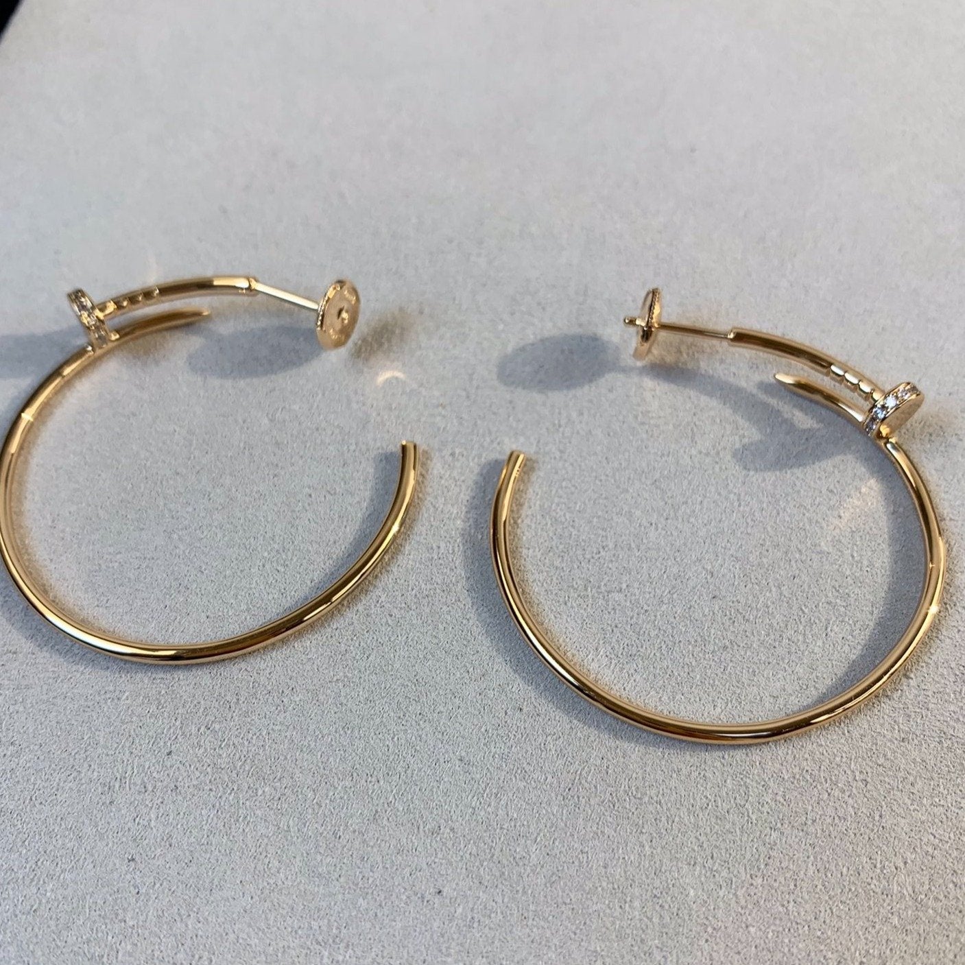 [CharmAmor]JUSTE EARRINGS GOLD DIAMONDS 1.8MM