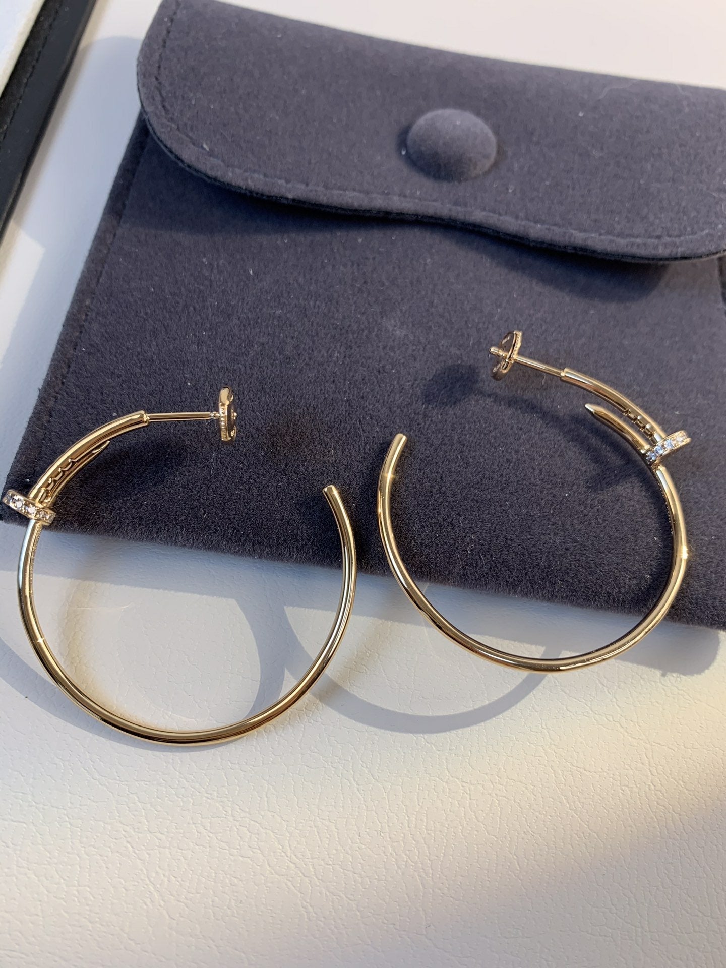 [CharmAmor]JUSTE EARRINGS GOLD DIAMONDS 1.8MM