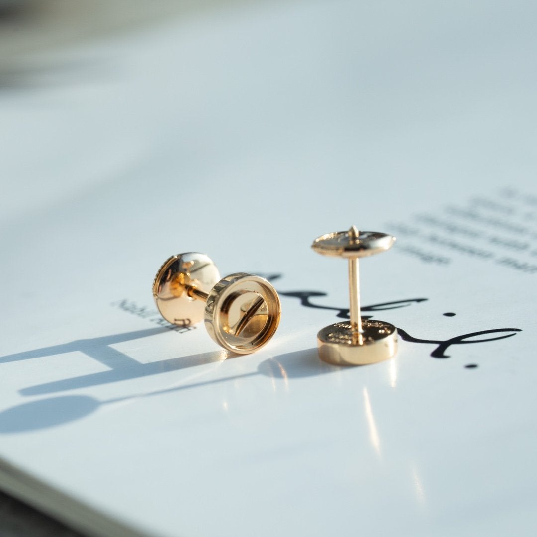 [CharmAmor]LOVE EARRINGS PINK GOLD 10MM