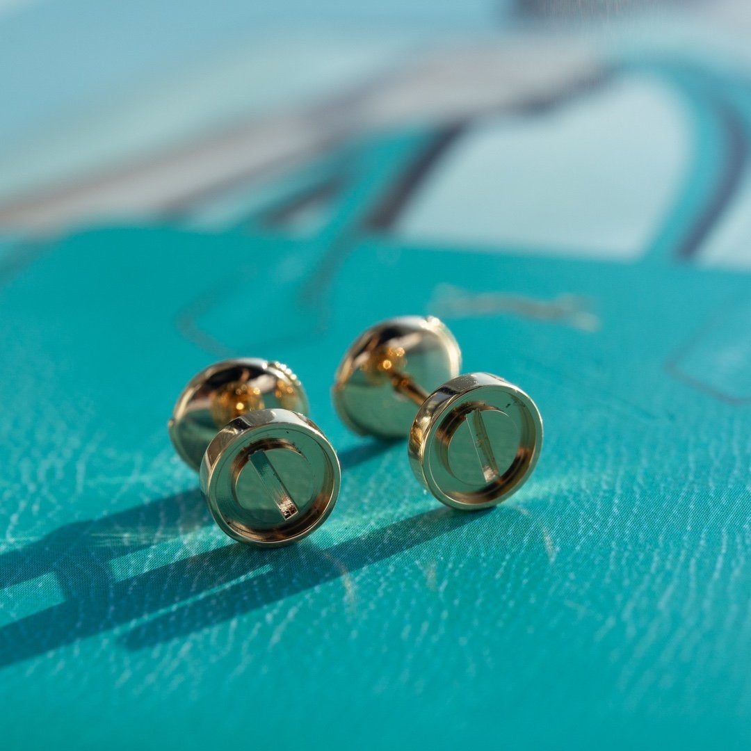 [CharmAmor]LOVE EARRINGS PINK GOLD 10MM