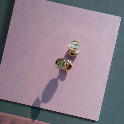 [CharmAmor]LOVE EARRINGS PINK GOLD 10MM