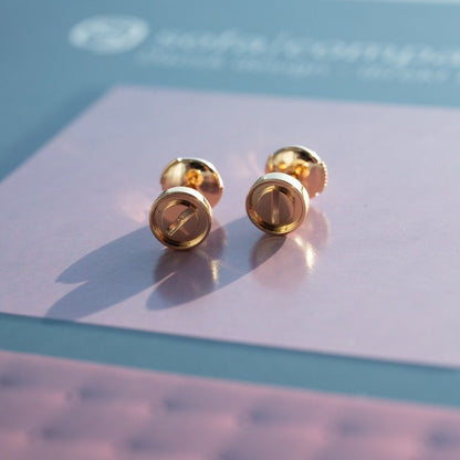[CharmAmor]LOVE EARRINGS PINK GOLD 10MM