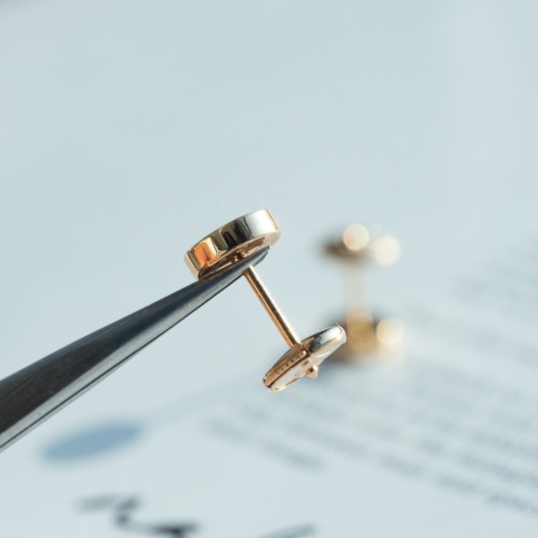 [CharmAmor]LOVE EARRINGS PINK GOLD 10MM