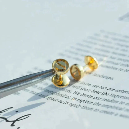 [CharmAmor]LOVE EARRINGS GOLD 10MM