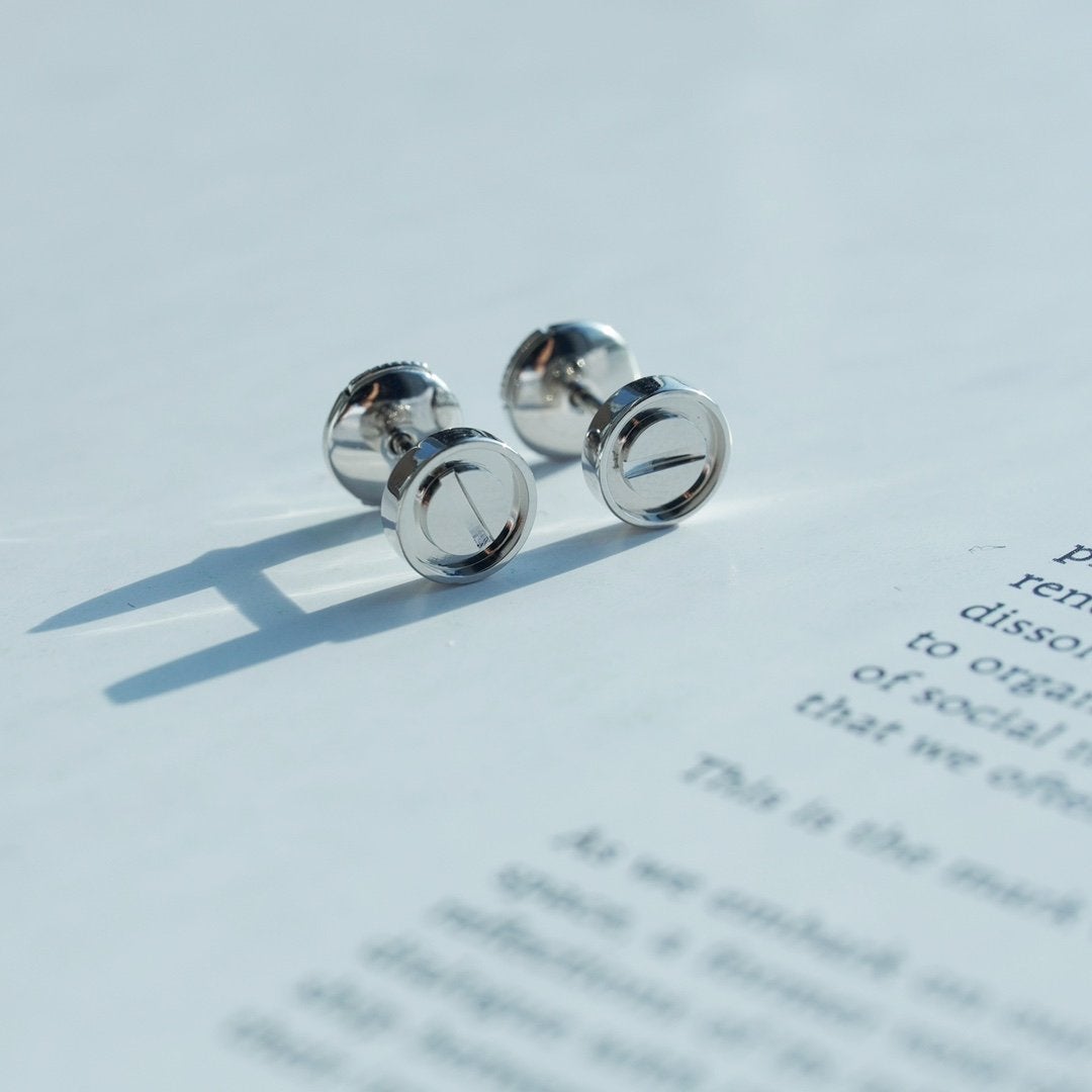 [CharmAmor]LOVE EARRINGS SILVER 10MM