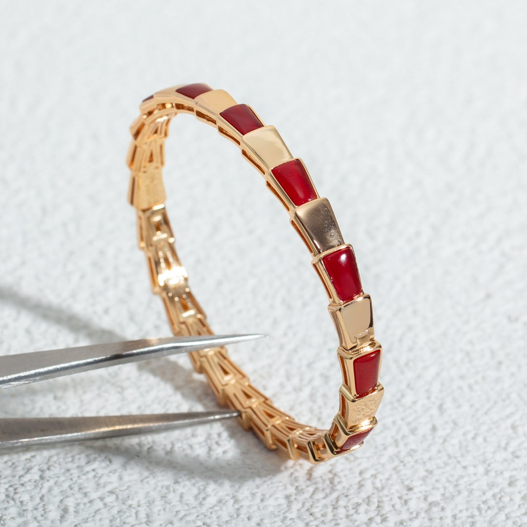 [CharmAmor]SERPENTI BRACELET PINK GOLD RUBELLITE