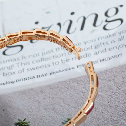 [CharmAmor]SERPENTI BRACELET PINK GOLD RUBELLITE