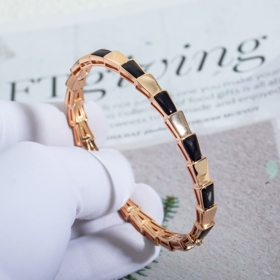 [CharmAmor]SERPENTI BRACELET PINK GOLD ONYX