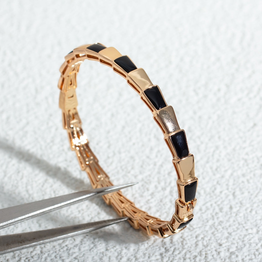 [CharmAmor]SERPENTI BRACELET PINK GOLD ONYX