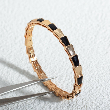 [CharmAmor]SERPENTI BRACELET PINK GOLD ONYX
